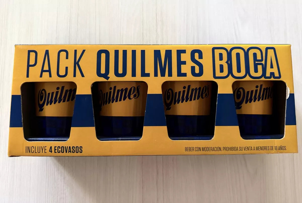 Four Pack Ecovasos Quilmes Boca