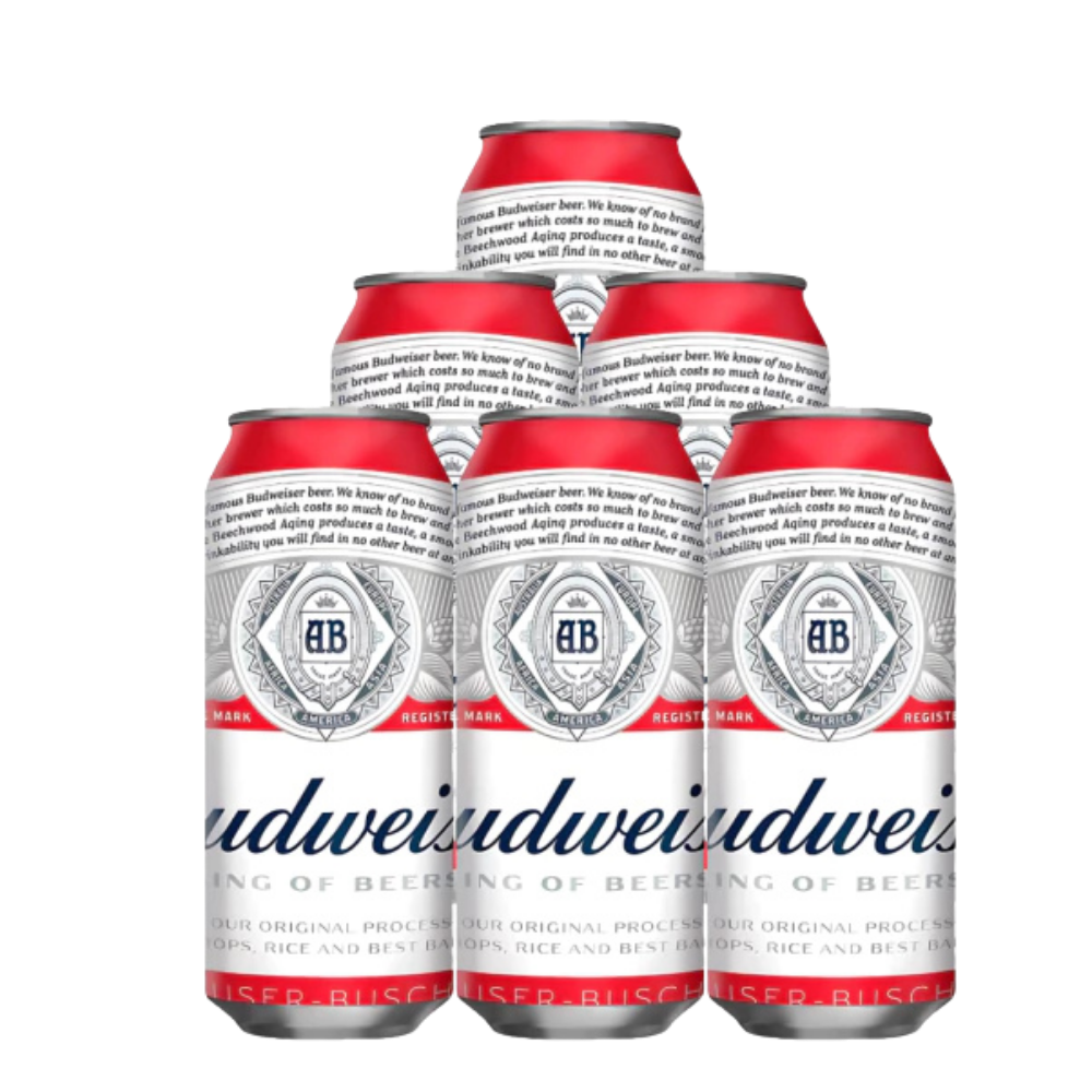 Cerveza Budweiser 410 Ml X6