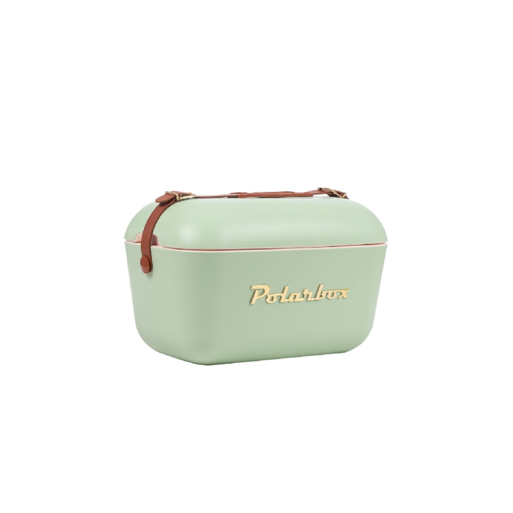 Conservadora Polarbox Deluxe Retro Oliva Gold c/ Correa Marrón - 12Lts