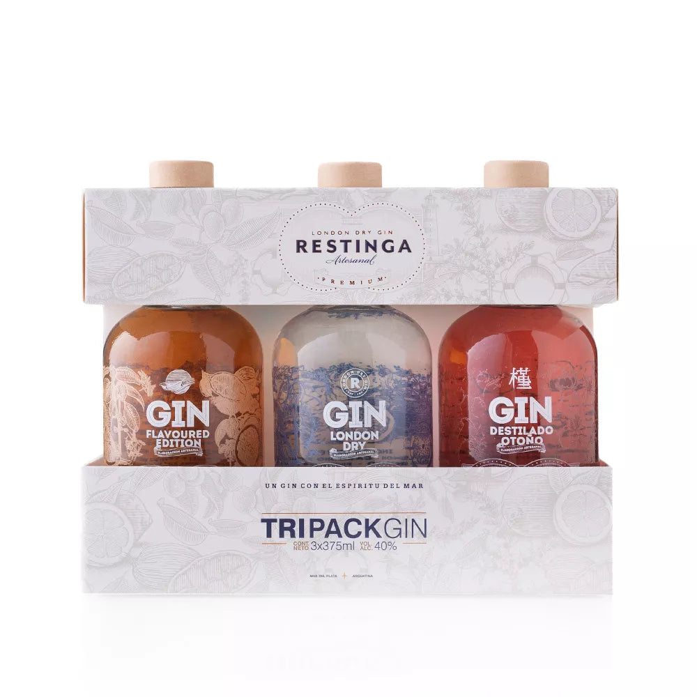 Restinga Tripack (London Dry Gin, Destilado de Otoño y Flavoured) - 375 ml