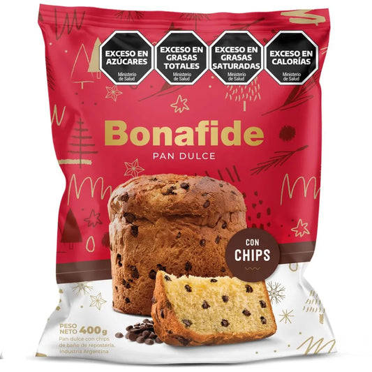 Pan Dulce Chips De Chocolate Bonafide 400 Gr.
