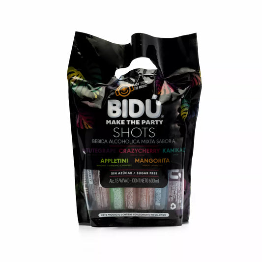 Shots De Vodka Sabores BIDÚ 600 ML
