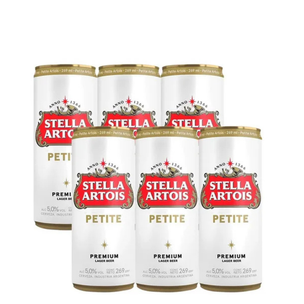 Cerveza Stella Artois Petite 269ml Premium Lager X6