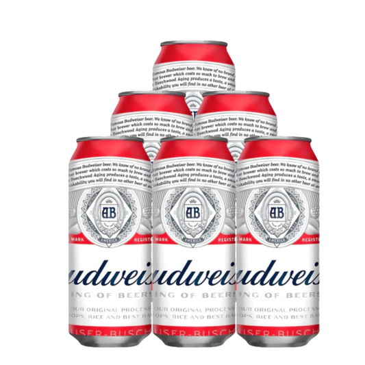 Cerveza Budweiser 410 Ml X6