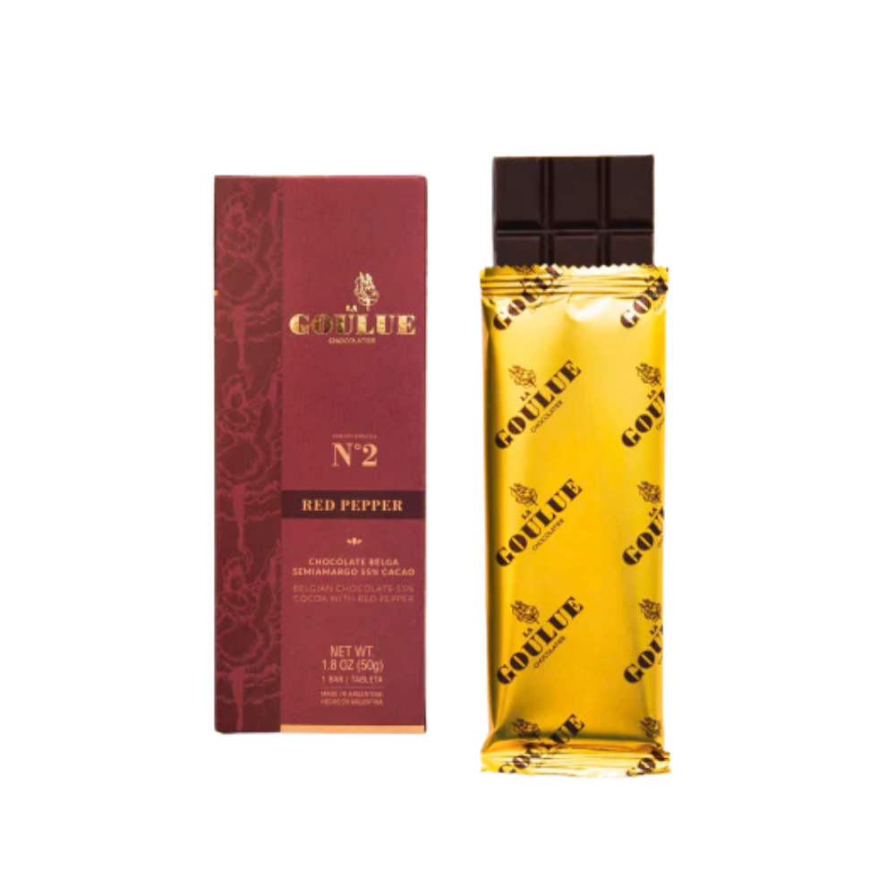 Tableta de Chocolate Semiamargo 55% de Cacao con Pimienta Roja - 50 gr