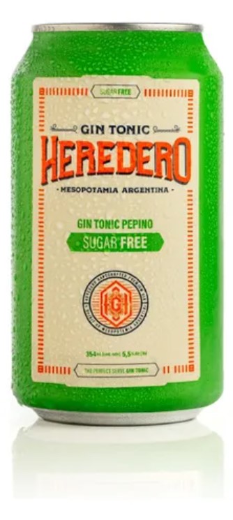 Lata Pepino Gin Heredero - 354 ml