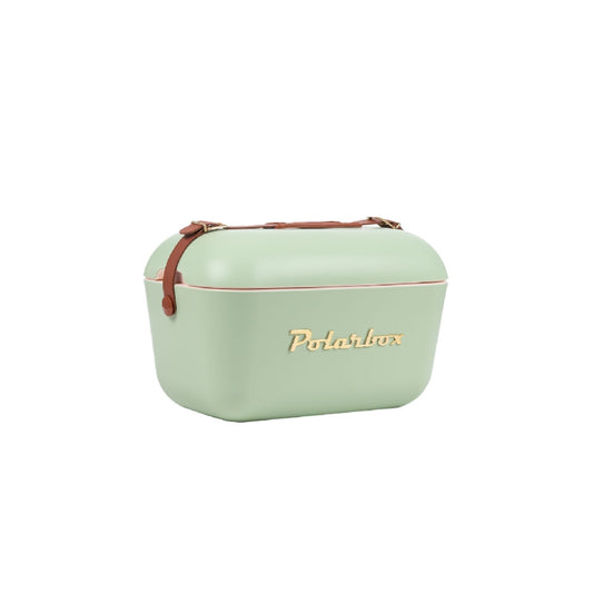 Conservadora Polarbox Deluxe Retro Oliva Gold c/ Correa Marrón - 12Lts