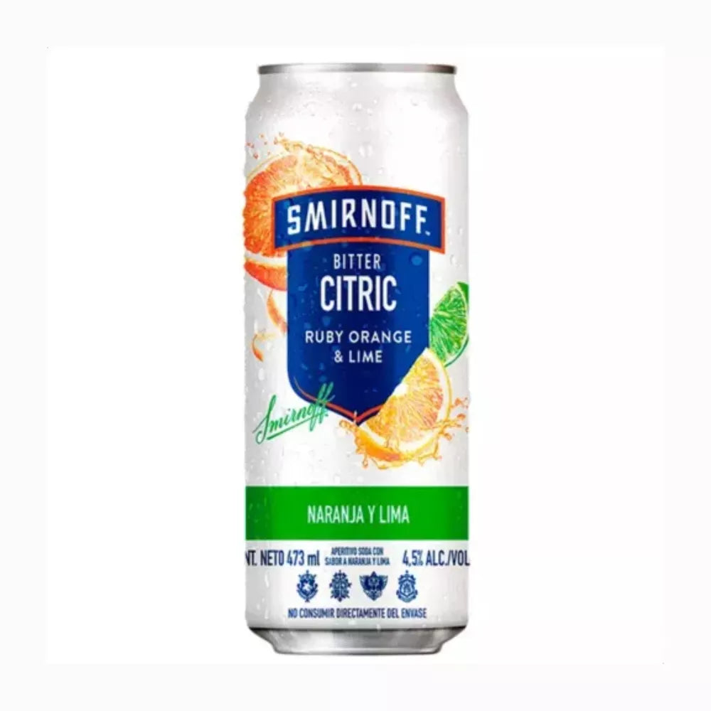 Smirnoff Ice Bitter Citric Ruby Naranja y Lima - 473 ml