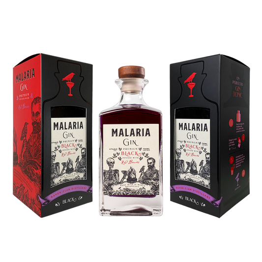 Malaria Gin Black Con Estuche - 700 ml