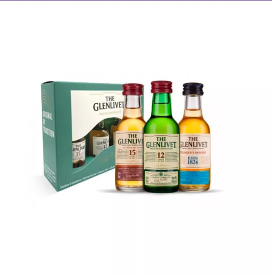 Vap Miniatura Glenlivet con estuche x3 - 50 ml