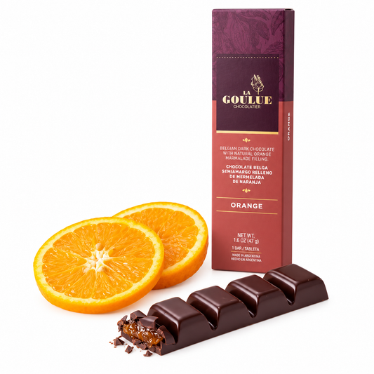 Barra de Chocolate Rellena de Mermelada de Naranja Natural - 47gr